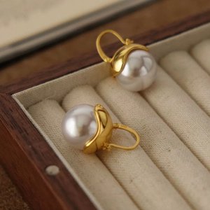 Chique moderne vintage pareldruppel oorbellen