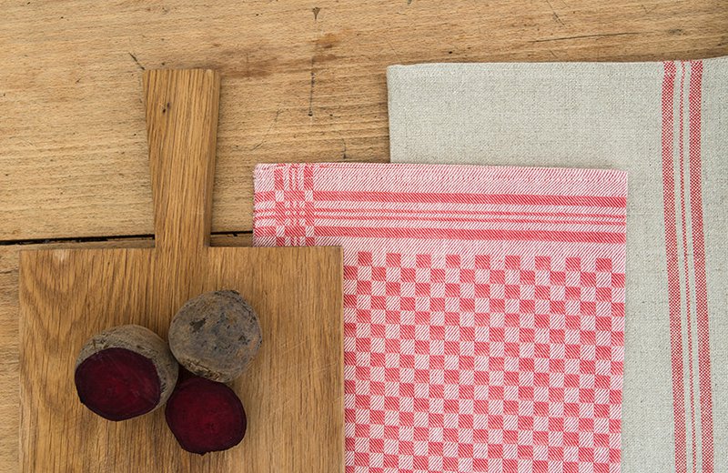 Half linen tea towel "CHESBOARD"