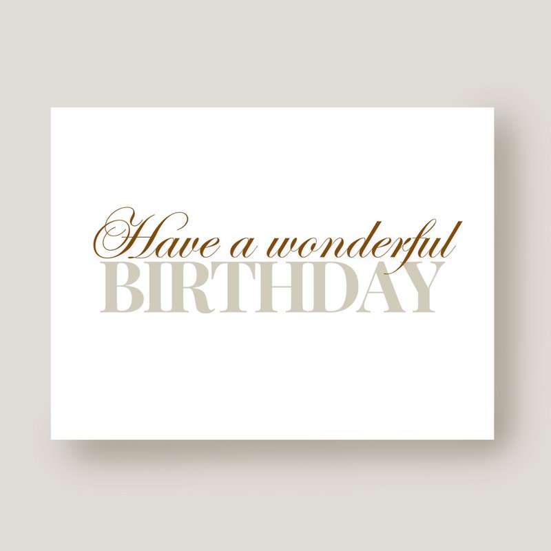 Card - Birthday - Script