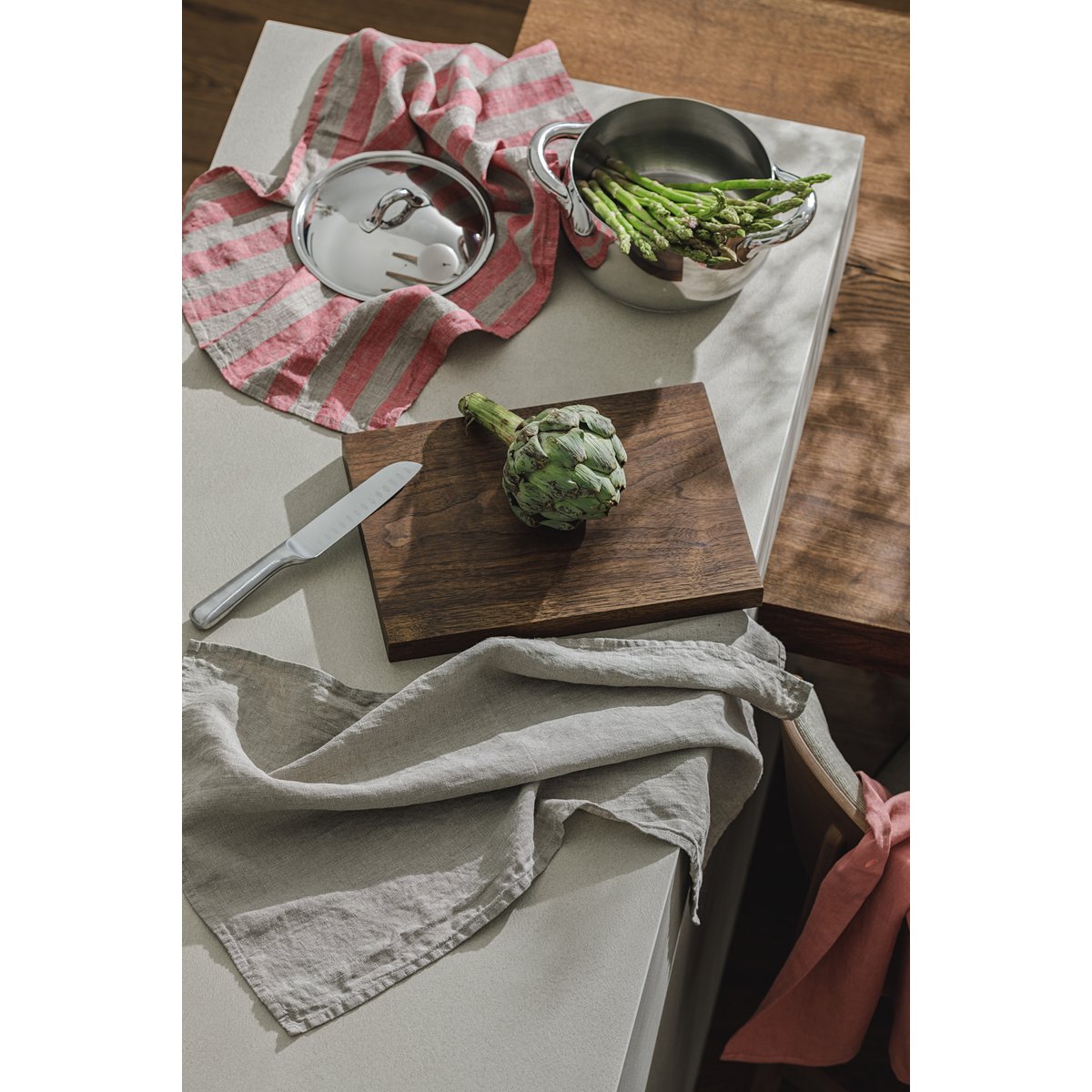 Paño de cocina (paños de cocina) / Natural, 100% lino
