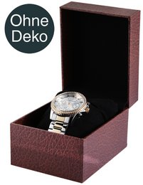 Watch folding box, cardboard, brown, 7.5 cm x 9 cm x 11 cm