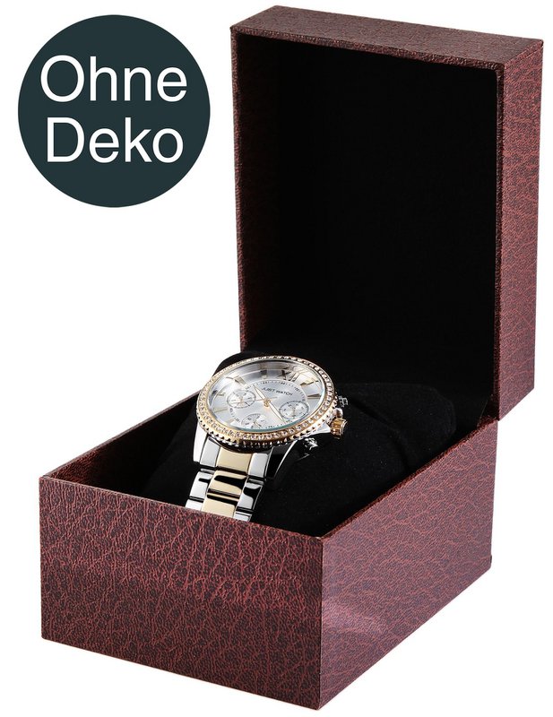 Watch folding box, cardboard, brown, 7.5 cm x 9 cm x 11 cm