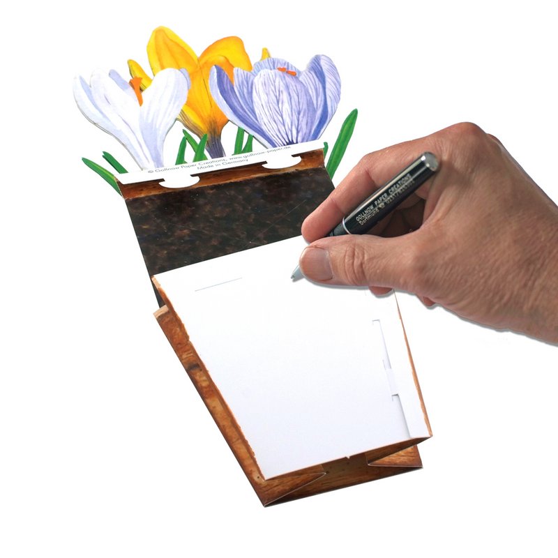 3D flower card crocuses