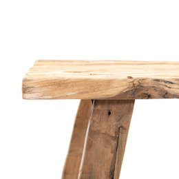 Vintage stool reclaimed teak 50 cm