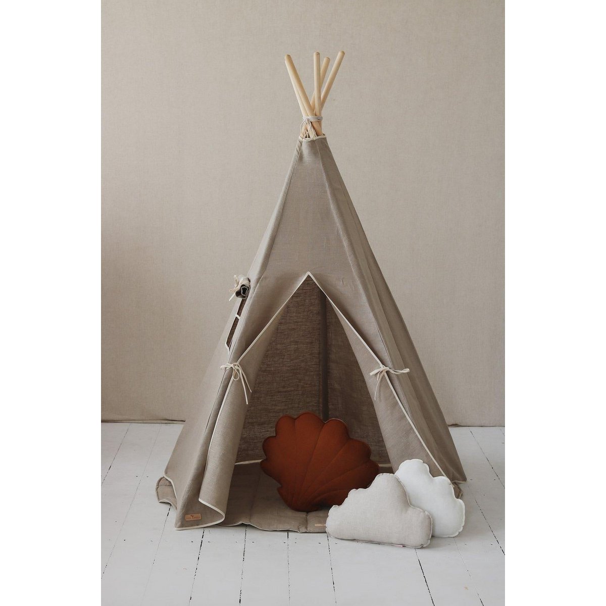 Tipi- und Mattenset „Natural Linen“