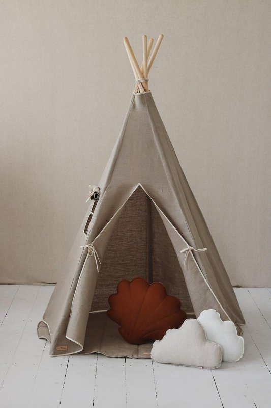 Tipi- und Mattenset „Natural Linen“