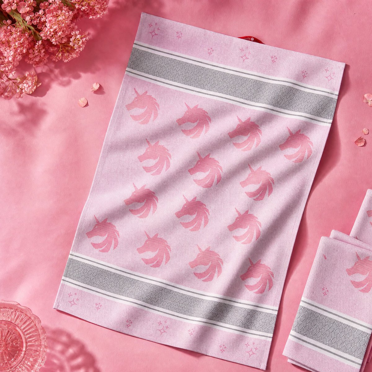 Küchentuch Einhorn Rosa Baumwolle (3 Stück)
