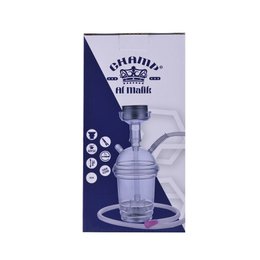 Shisha-Komplettset – ideal für Reisen, Strand, Festivals – Shisha mit Silikonschlauch, Zange, Wasserpfeife, komplettes modernes Acrylglas-Set
