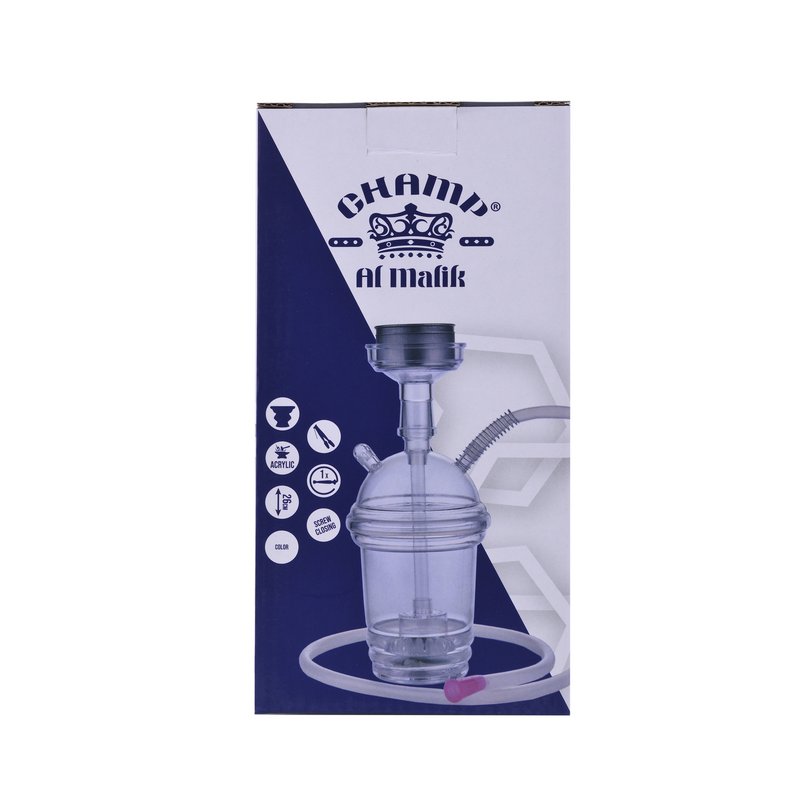 Shisha-Komplettset – ideal für Reisen, Strand, Festivals – Shisha mit Silikonschlauch, Zange, Wasserpfeife, komplettes modernes Acrylglas-Set