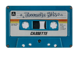 Metal storage box, Music cassette,