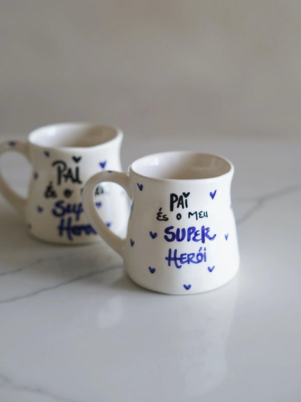 Mug Super Hero Dad – Céramique artisanale fabriquée au Portugal