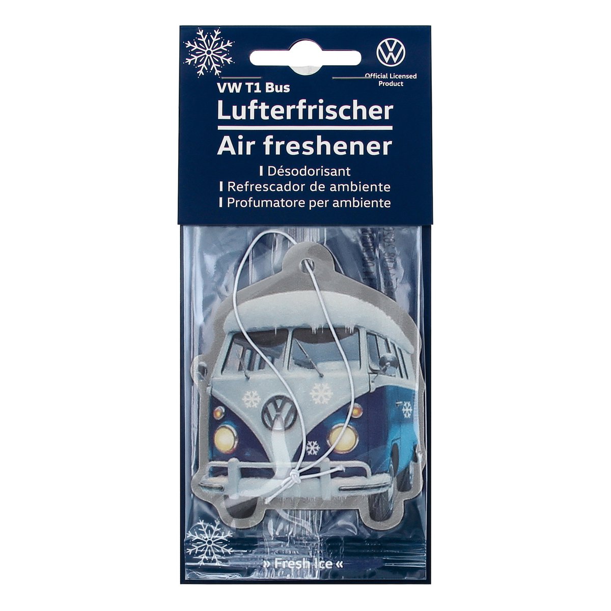 Volkswagen VW T1 Bus Air Freshener - Blue/Fresh Ice *WINTER EDITION*