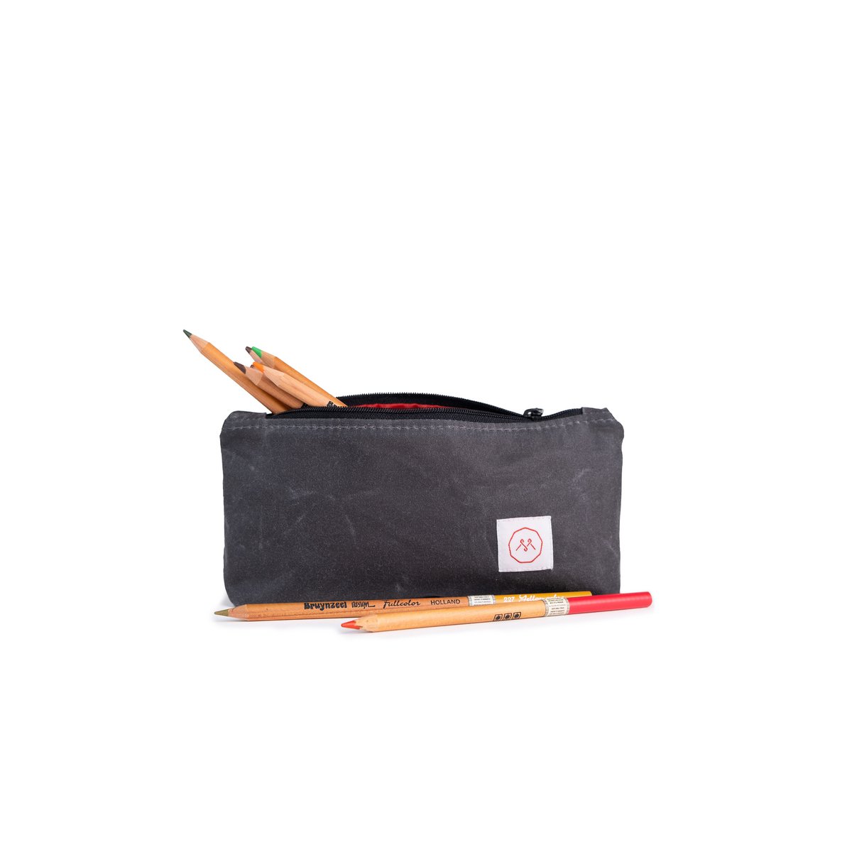 Case de lápiz de lona encerado, soporte para hombres para hombres, tienda de arte