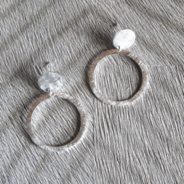 E 986 ear studs, silver