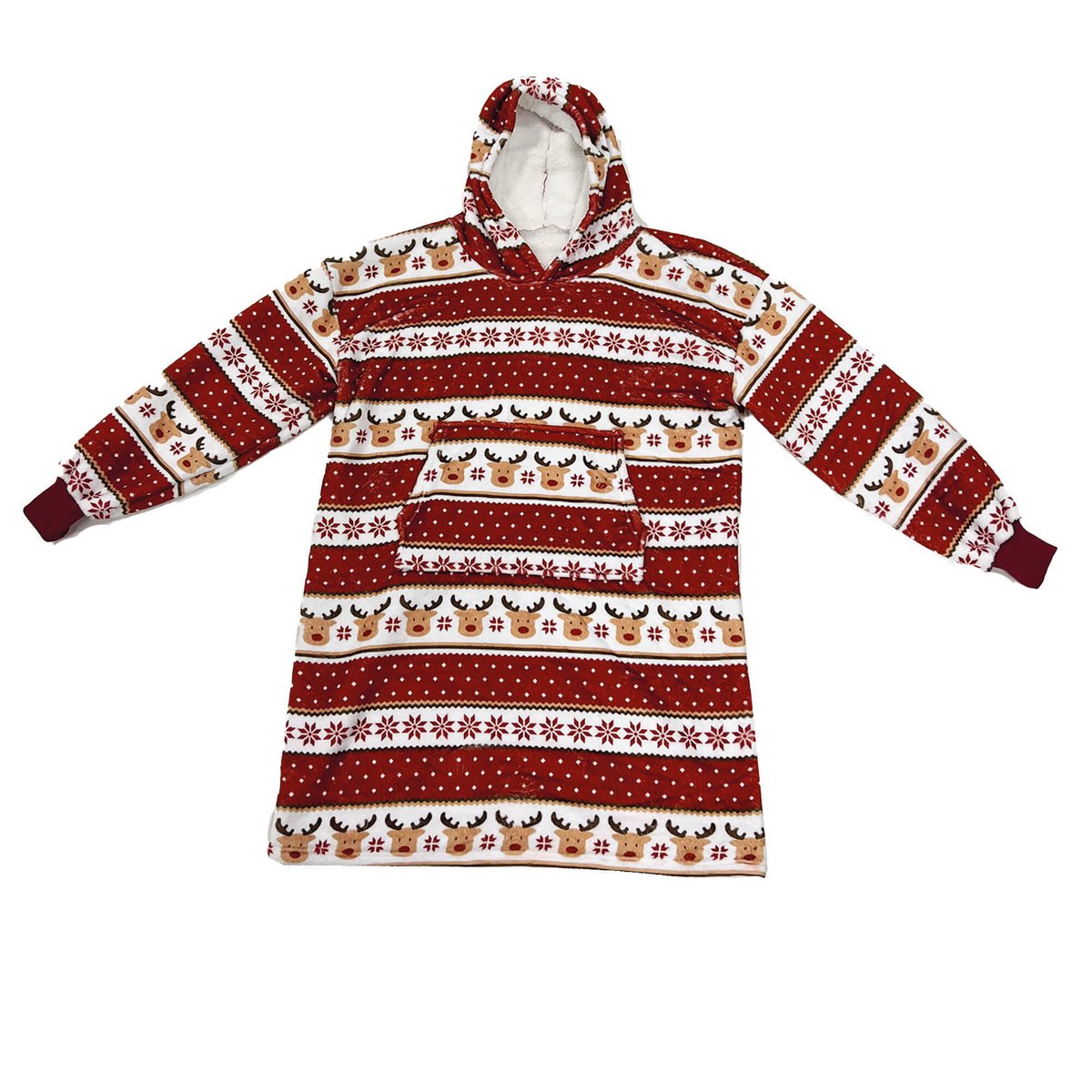 Textino ROWEN - Hoodie 70x110 cm - Adults - Hoodie blanket - Christmas - Biking Red - Red
