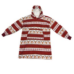 Textino ROWEN - Hoodie 70x110 cm - Adults - Hoodie blanket - Christmas - Biking Red - Red