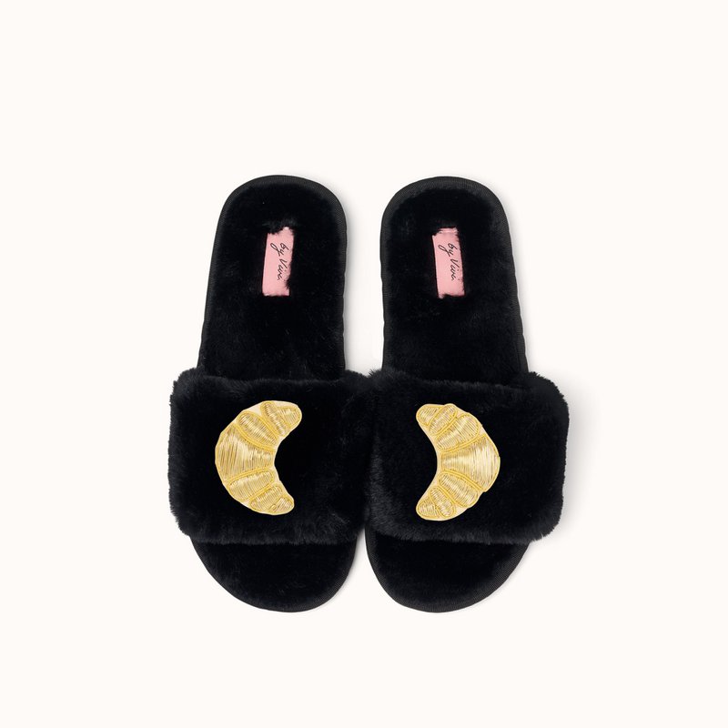 Black slippers