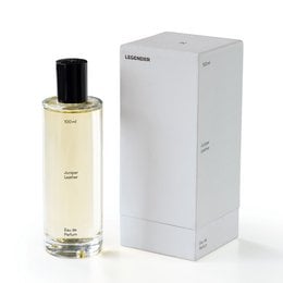 Juniper leather scented eau de parfum, available in 50ml and 100ml sizes, as well as tester versions. The fragrance features notes of juniper and leather.