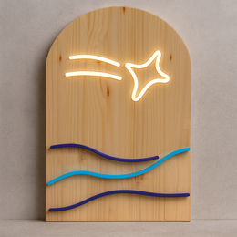 Neon LED -skyde stjerne