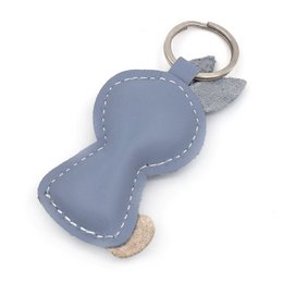 Grey Rabbit Handmade Leather Keychain