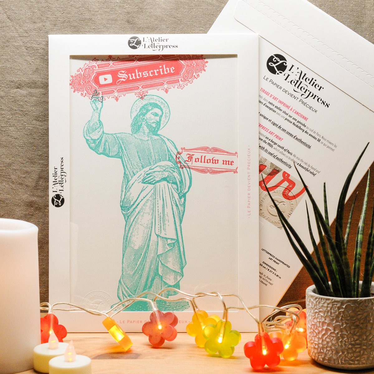 Plakat typograficzny A4 Influencer (Jezus)