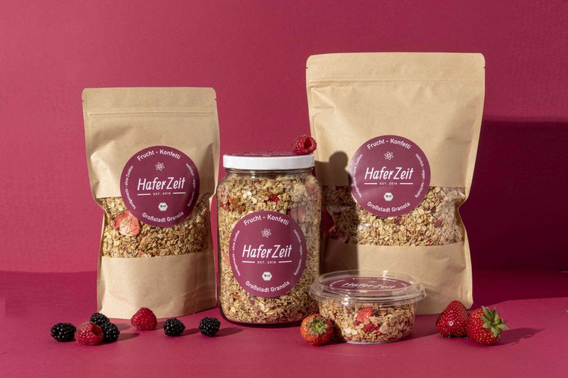 Coriandoli alla frutta con muesli biologica