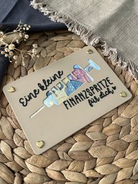 Money gift card - creative packaging for money gifts - financial injection, thank you & gift idea Thank you financial injection