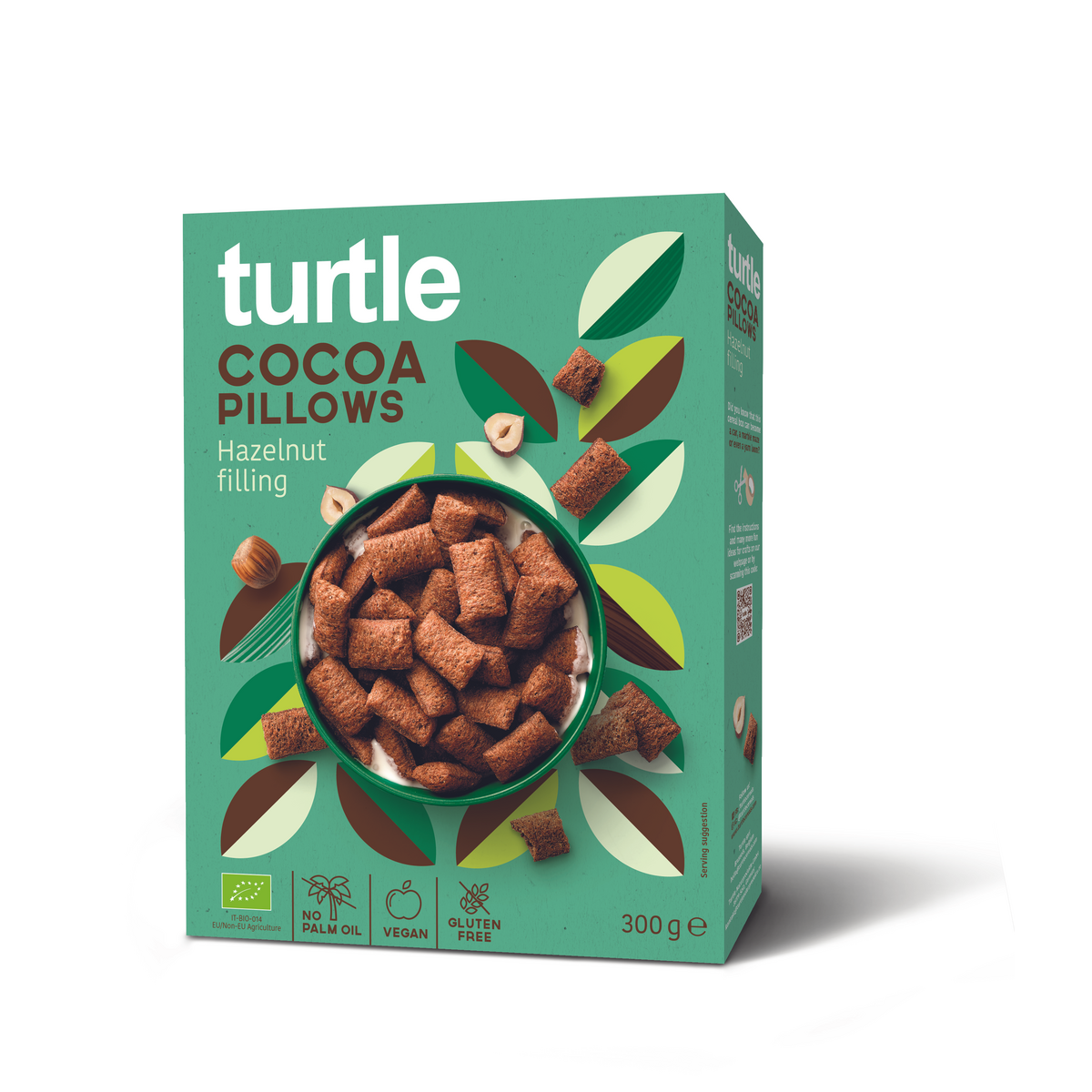 Turtle Organic Cocoa Pillows with Hazelnut