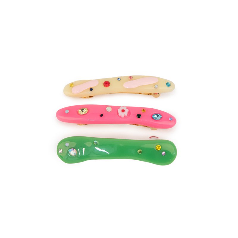 PAQUETE DE 3 CLIPS MULTICOLOR HF