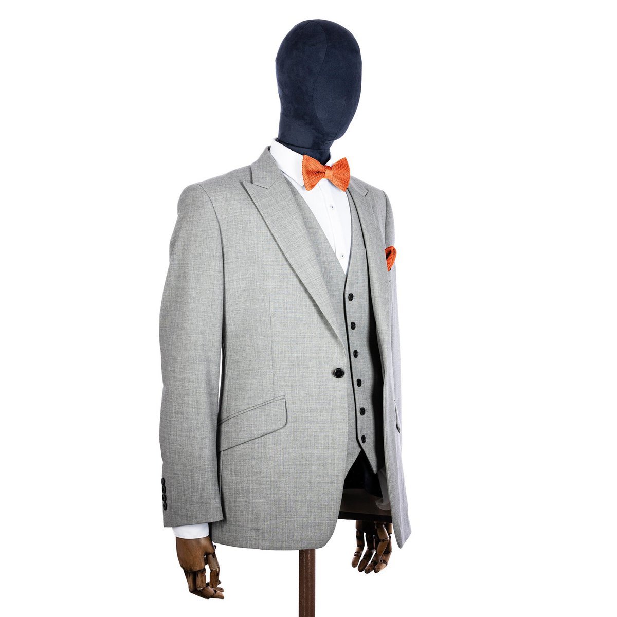 Coral fusion knitted bow tie and pocket square set