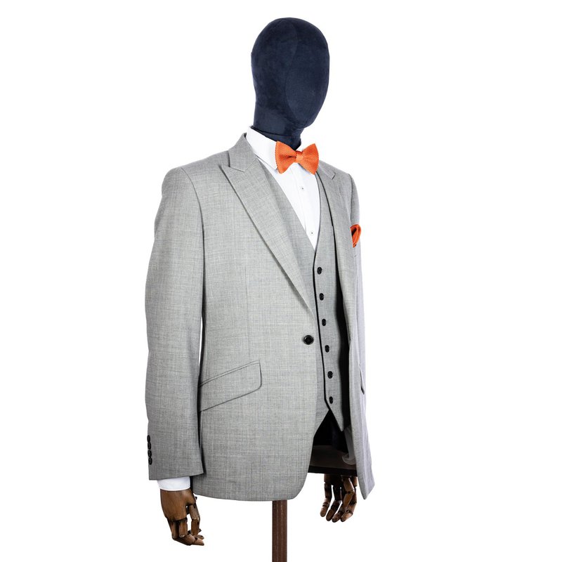 Coral fusion knitted bow tie and pocket square set