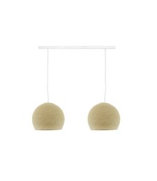 Cotton Ball Lights Lampada a sospensione a doppio fascio - Tre quarti Crema