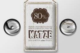 Blikskilt, der siger 20x30 cm online bestil kattepap dekorativt skilt