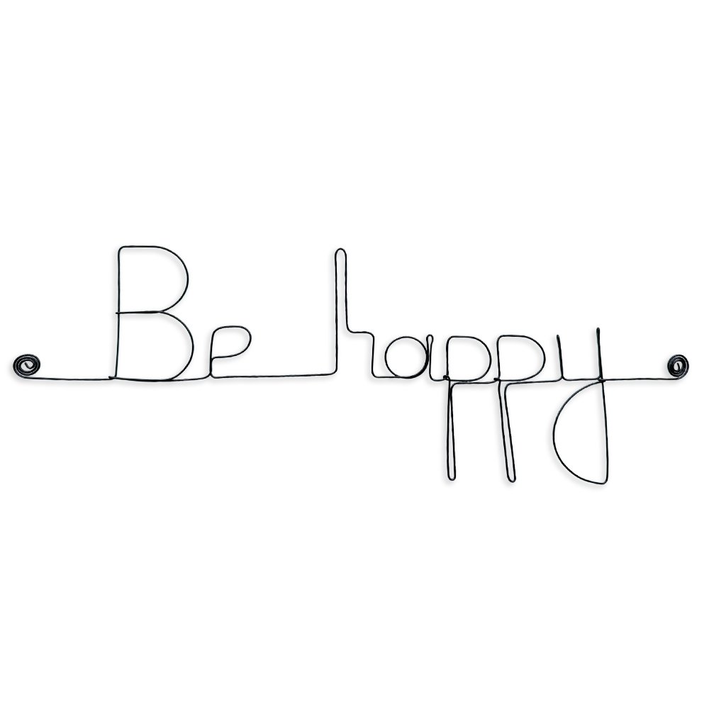 Wire Wall Decor Word “Be happy”