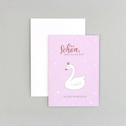 Geburtskarte Schwan Svea