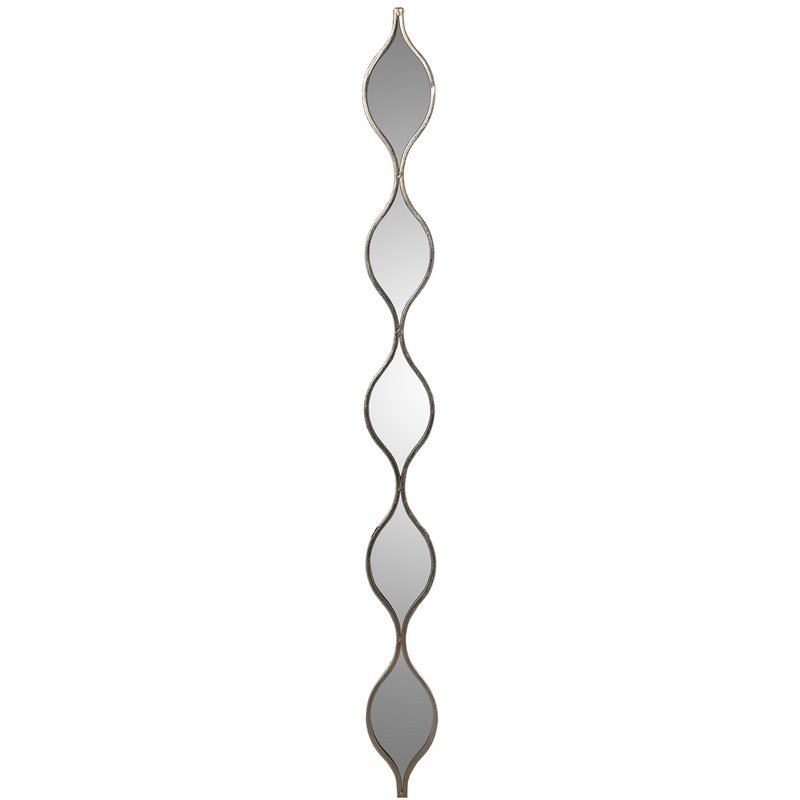 VÆGLAMPE MED 5 SØLVMETALSPEJLE _13,5X2X146CM-METAL:JERN ST71552