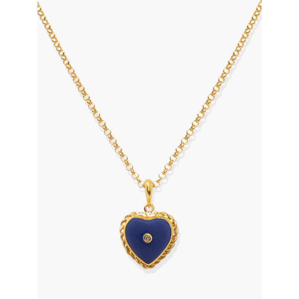 Lovelight vergulde ketting met blauw hart