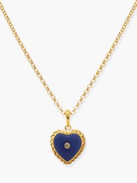 Lovelight vergulde ketting met blauw hart