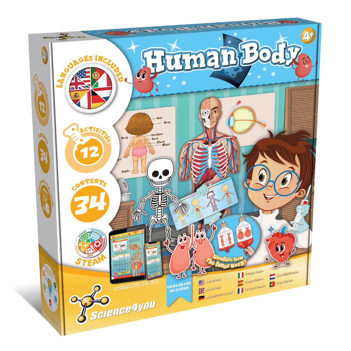 Human Body Educatief speelgoed voor kinderen 4 5 6 -jarigen