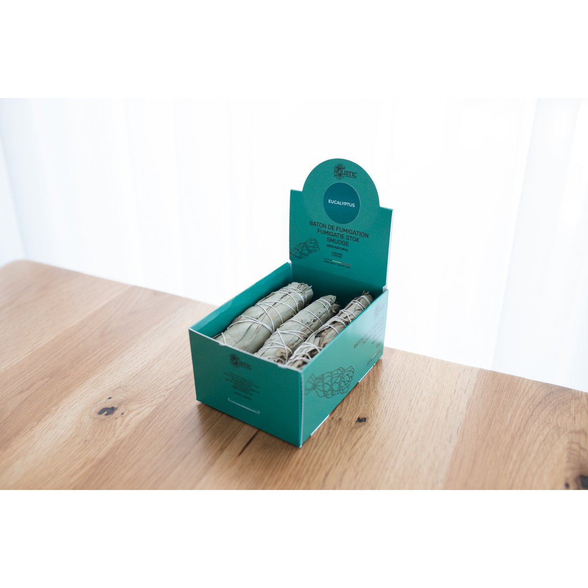 6 Eukalyptus Smudge-Display-Box mit 6 Begasungsstöcken am Eukalyptus