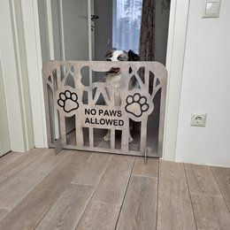 Bærbar træhundstopperport til indendørs brug, fritstående kæledyrsbarriere til hjemmepladser