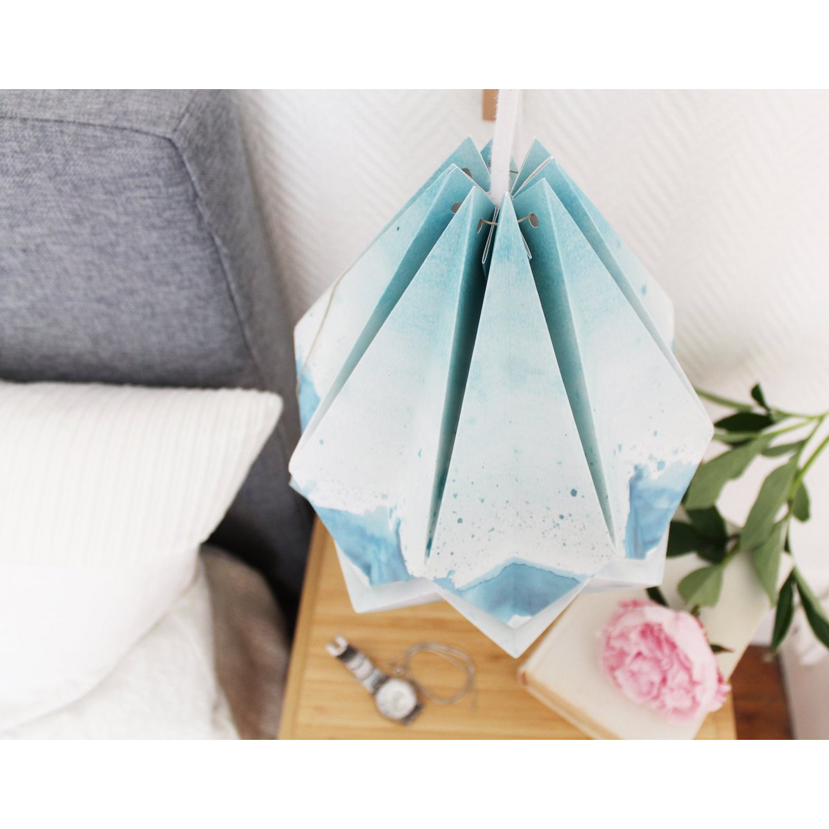 Lámpara colgante Paper Origami - Patrón Verano - talla M