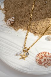 Star ketting en roestvrijstalen parel