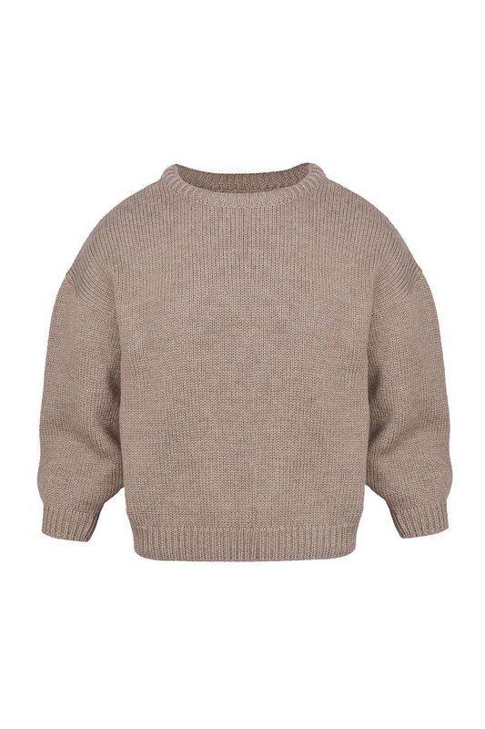 Jersey CHIARA - 100% lana merino - color topo