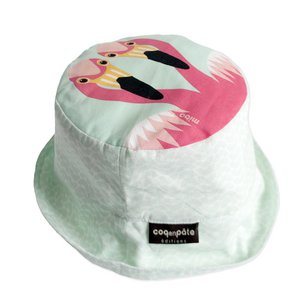 Roze Flamingo kinder vissershoedje