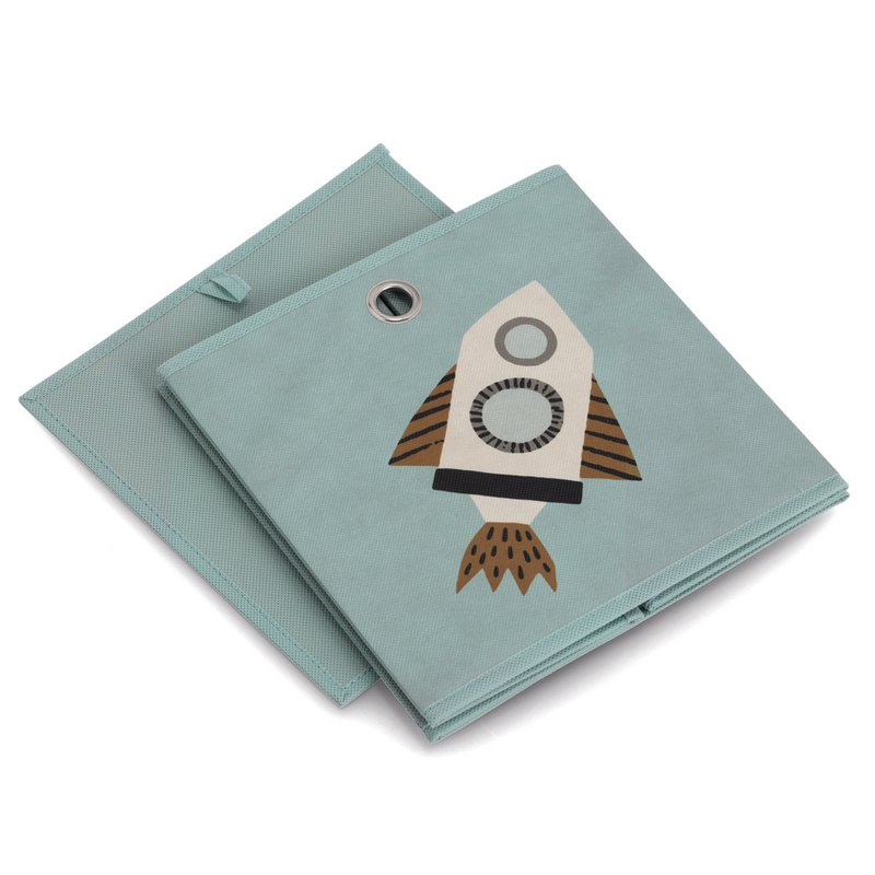 Storage box "Rocket", fleece, petrol