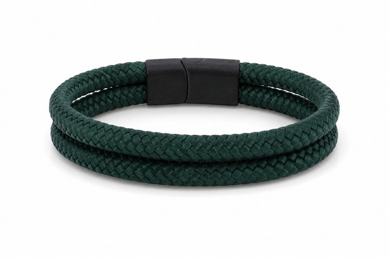 Touw armband 12mm - Caesar collectie | Editie zwart