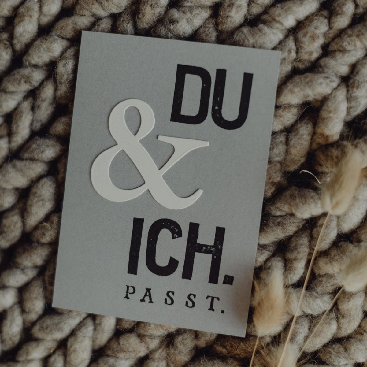 Carte postale timbrée "Du & ich"