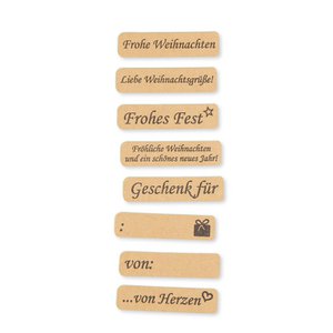 Papier-Sticker "Schrift" 6hcs x48 stuks