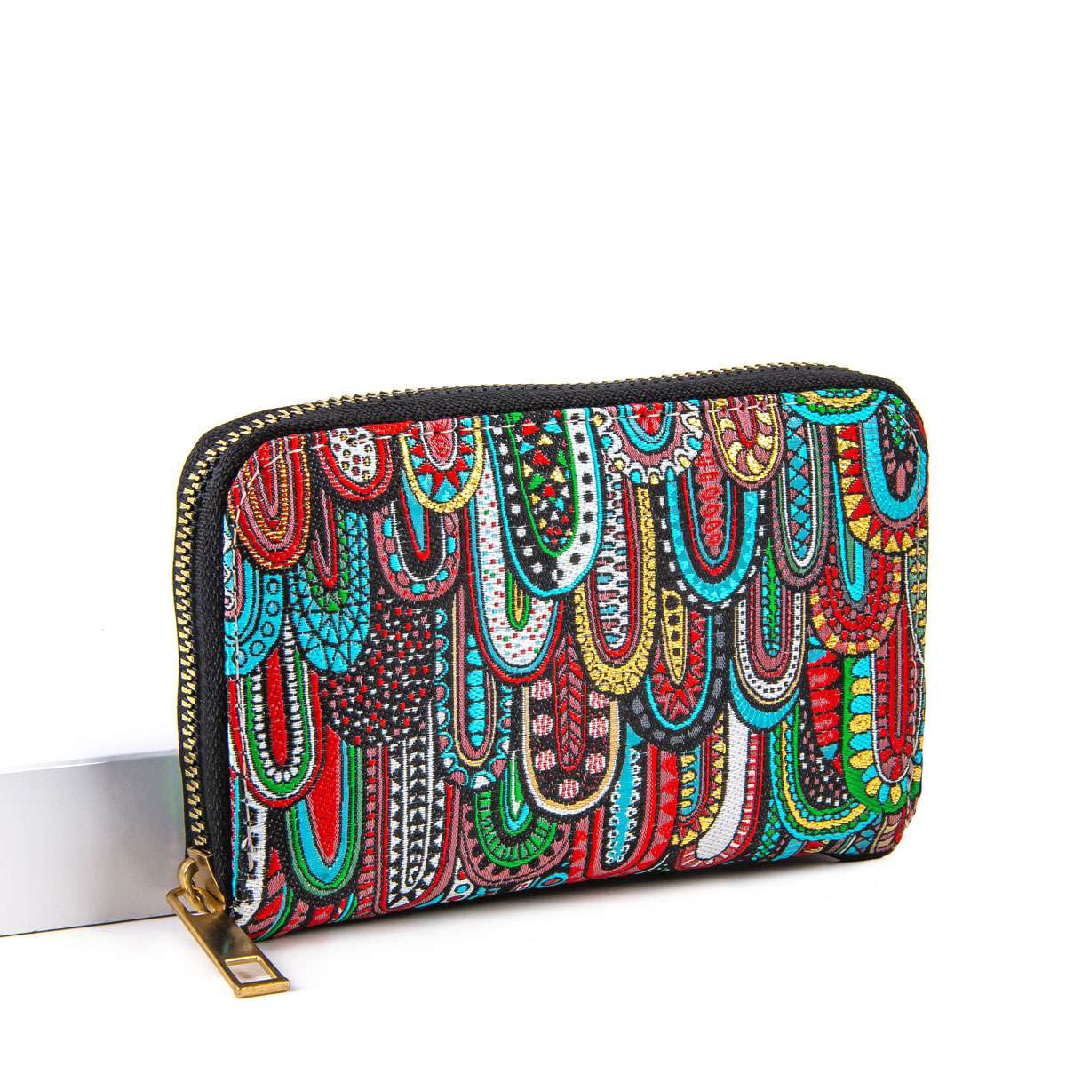 Boho Design Wallet - Cactus - 14.5x8.5x2,5 cm